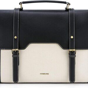 Laptop Bag 15.6 inch Canvas Messenger Bag for Women Professional Work Bag Should